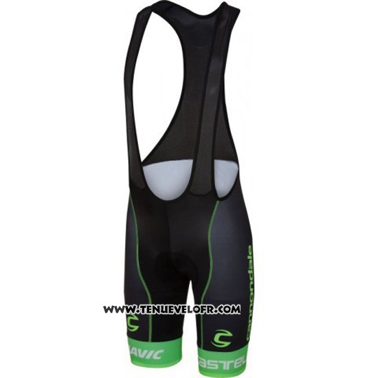 2016 Maillot Ciclismo Cannondale Noir et Vert Manches Courtes et Cuissard